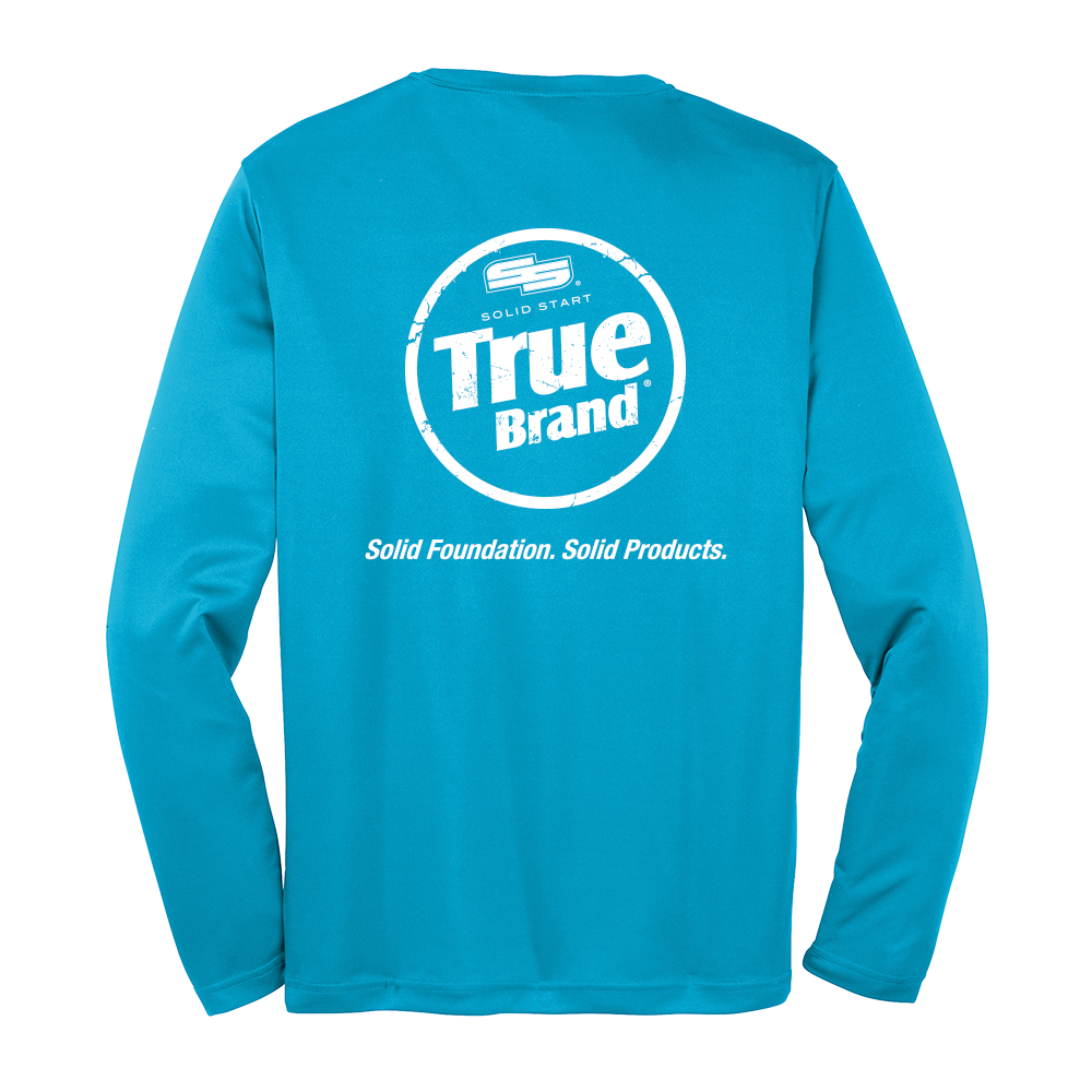 True Brand Logo Long Sleeve Performance Tee
