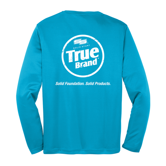 True Brand Logo Long Sleeve Performance Tee
